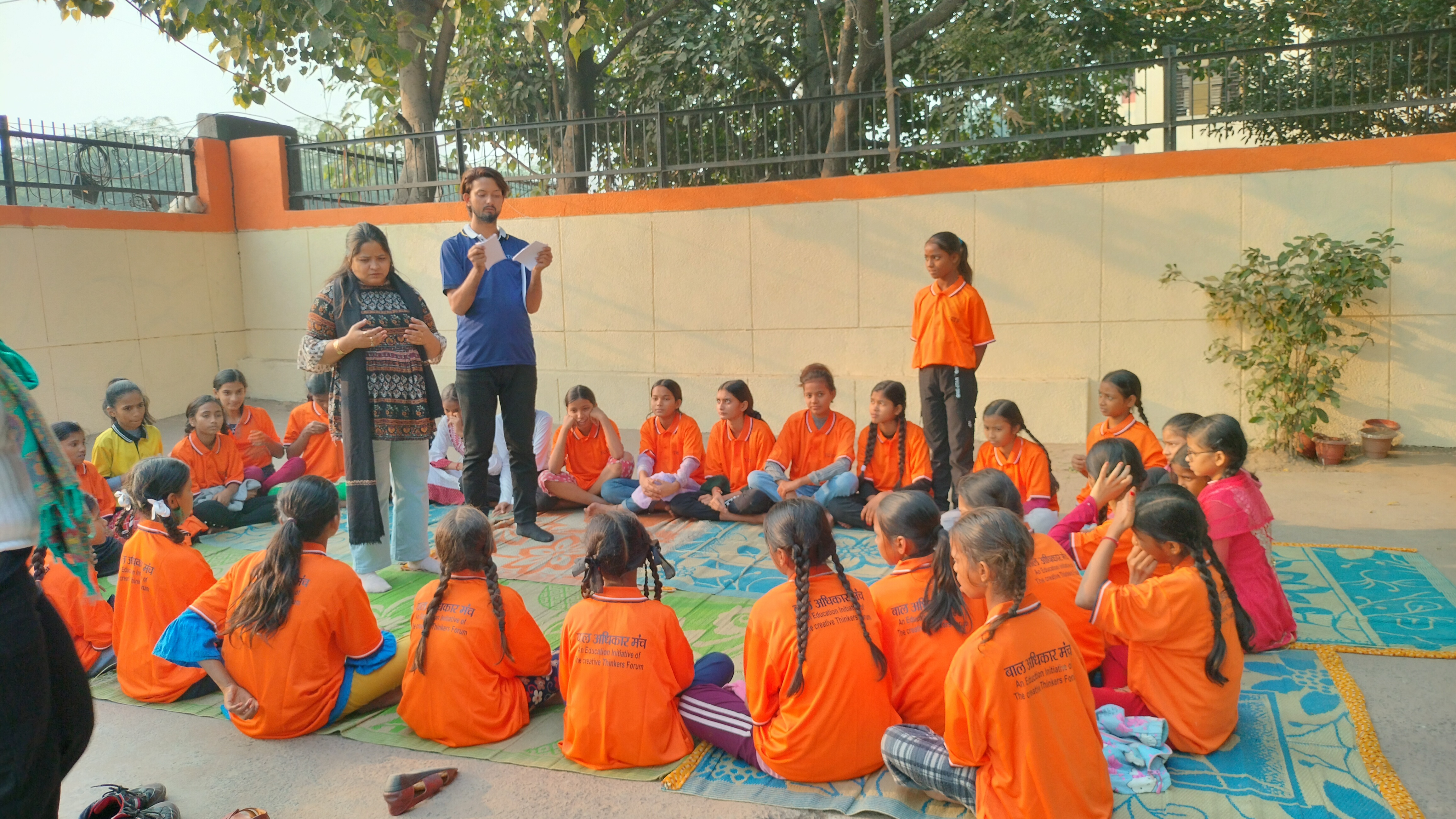 Team collaborating on a creative project