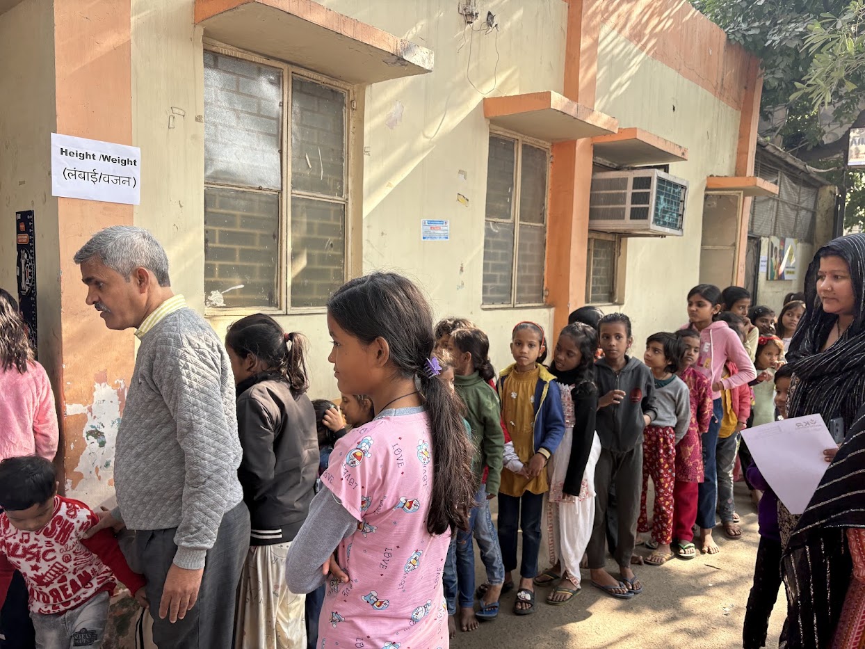 Volunteers working together