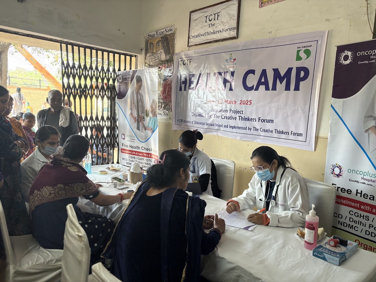 Community members working together on a project